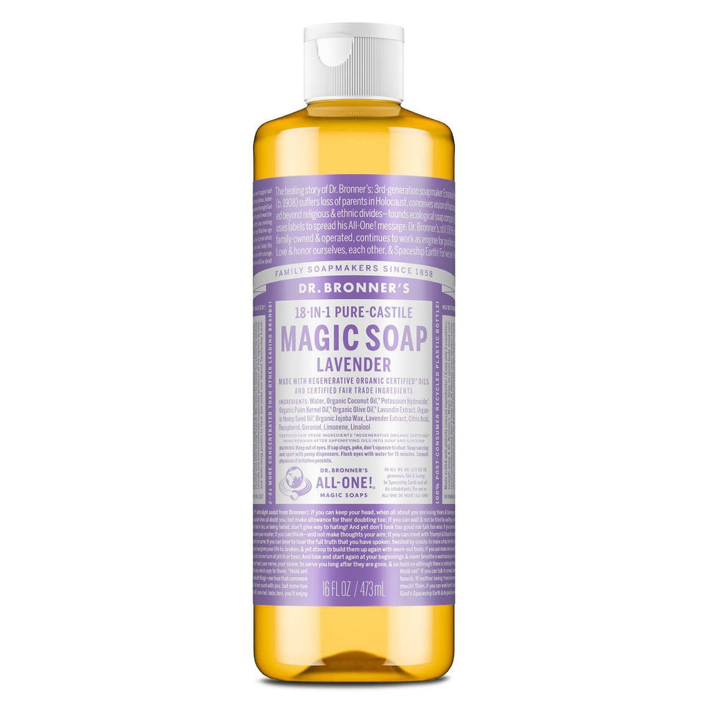 Dr. Bronner's Magic Pure Castile Liquid Soap Bodywash - Lavender - 16 fl oz
