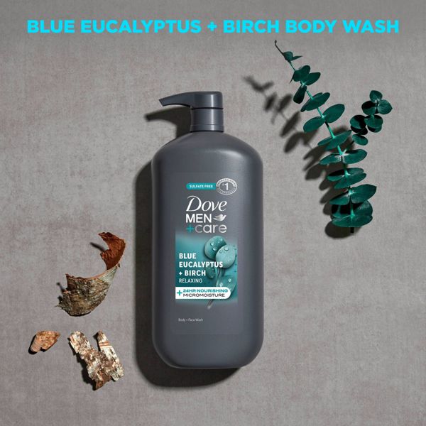 Dove Men+Care Blue Eucalyptus + Birch Relaxing Body & Face Wash - Sulfate Free - 30 fl oz