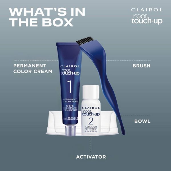 Clairol Root Touch-Up Permanent Hair Color - 2 Black Hair Dye Kit