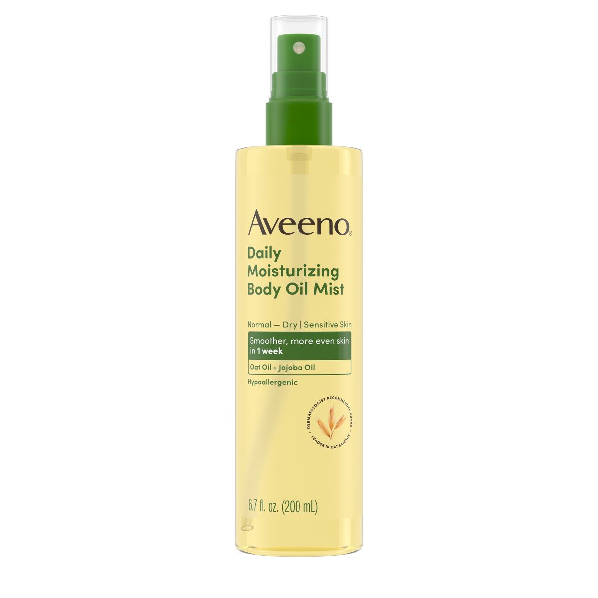 Aveeno Daily Moisturizing Oil Mist for Rough Sensitive Skin with Oat and Jojoba Oil - Lightly Scented - 6.7 fl oz