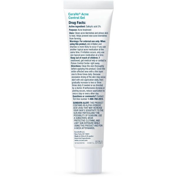 CeraVe Salicylic Acid Acne Treatment Control Gel - 1.35 fl oz