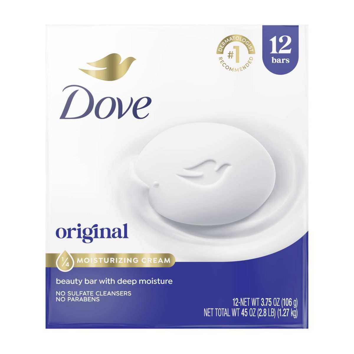 Dove Beauty White Deep Moisture Beauty Bar Soap - 4pk - 3.75oz each