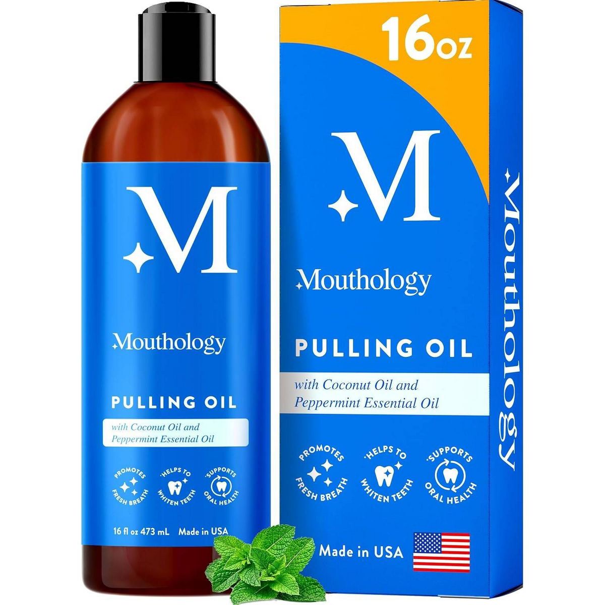 Mouthology Coconut Peppermint Pulling Oil - 16 fl oz