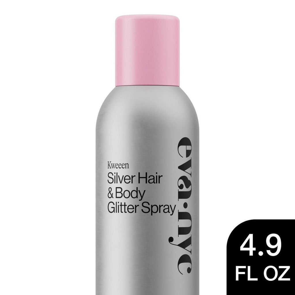 Eva NYC Kweeen Silver Hair & Body Glitter Spray - 4.9oz