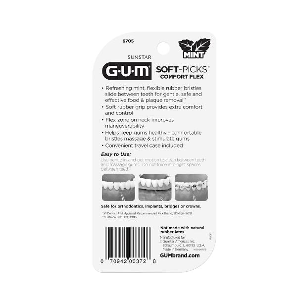 GUM Soft Picks Comfort Flex Flossers - 80ct