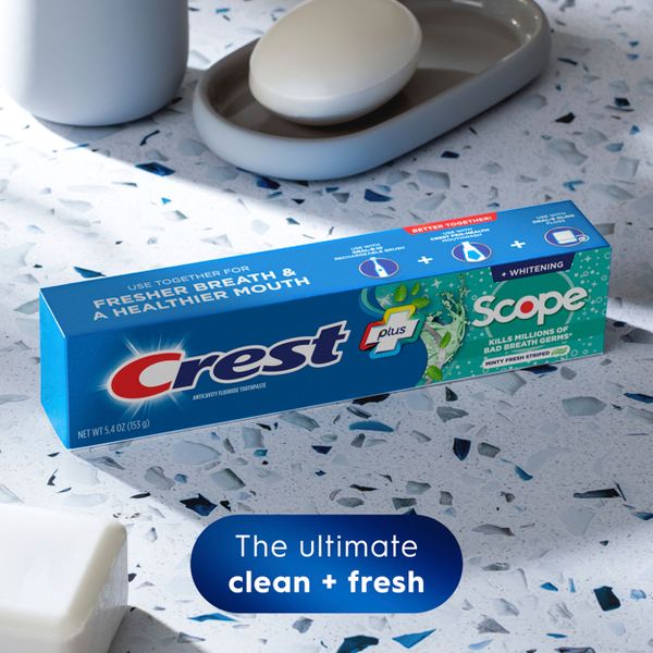 Crest + Scope Complete Whitening Tarter Control Fluoride Toothpaste - Minty Fresh - 5.4oz/3pk
