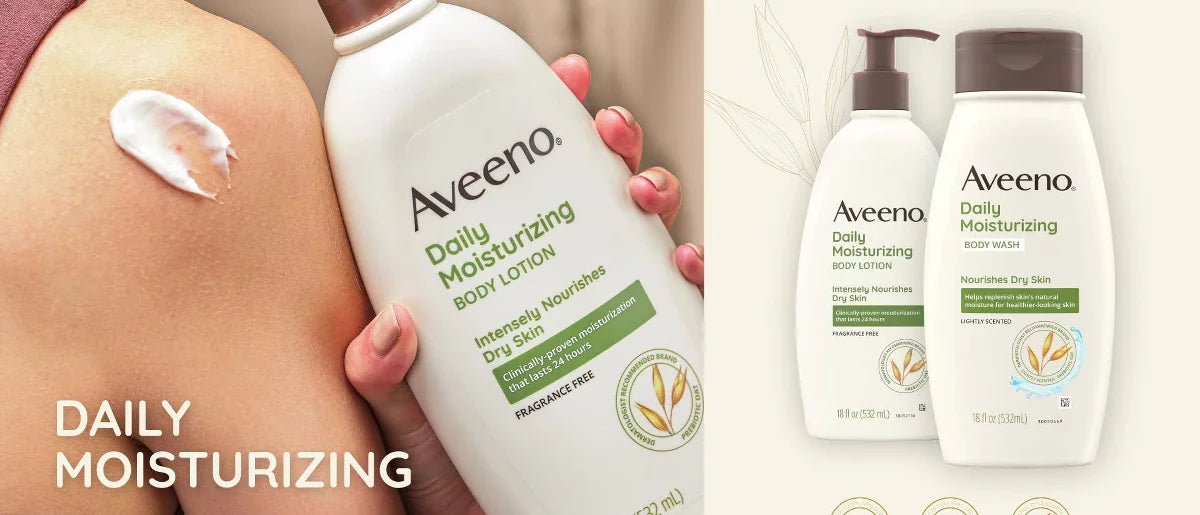 Aveeno Daily Moisture Lotion with Soothing Oats and Rich Emollients - Fragrance Free - 33 fl oz