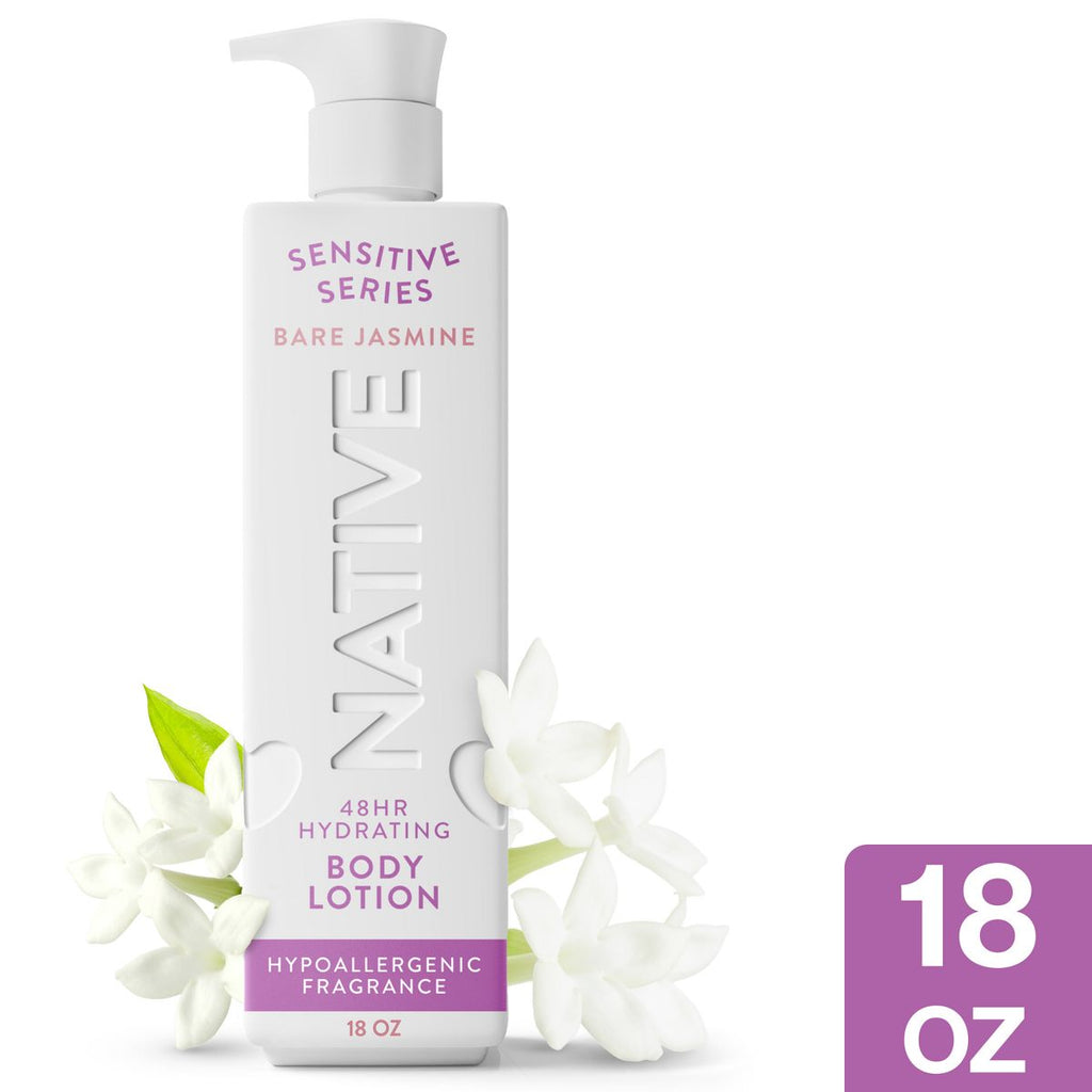 Native Sensitive Series 48H Hydrating Body Lotion - Hypoallergenic - Bare Jasmine - 18 fl oz