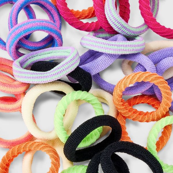 Kids' Nylon Hair Elastics Various Colors - 40ct - Cat & Jack