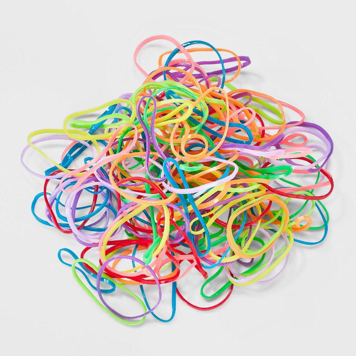 Kids' Medium Glitter Polybands - 500ct - Cat & Jack: Securing Hair, For All Hair Types, Includes Elastic