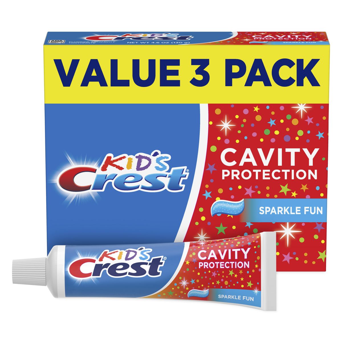 Crest Kid's Cavity Protection Toothpaste, Sparkle Fun Flavor, 4.6 oz