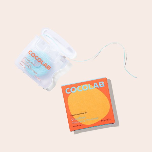 Cocolab Cocofloss Refillable Woven Expanding Dental Floss - Cara Cara Orange - 33yd