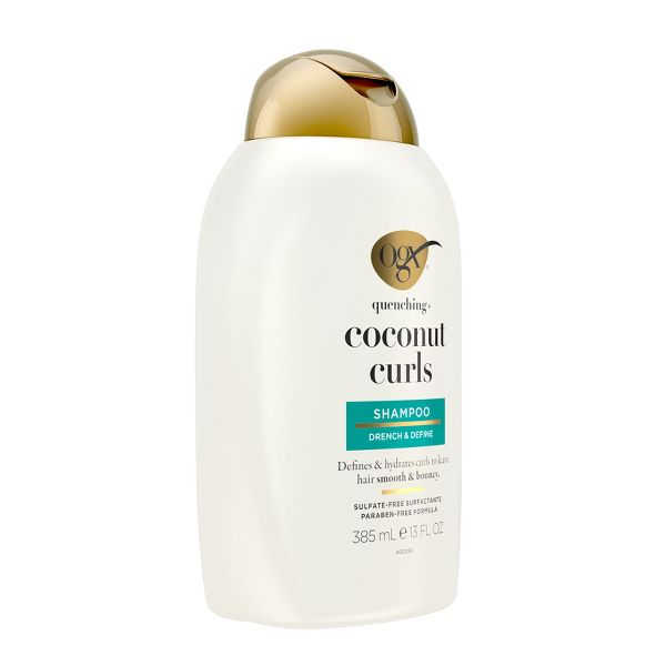 OGX Quenching+ Coconut Curls Shampoo Curly Hair Shampoo with Coconut Oil, Citrus Oil & Honey - 13 fl oz