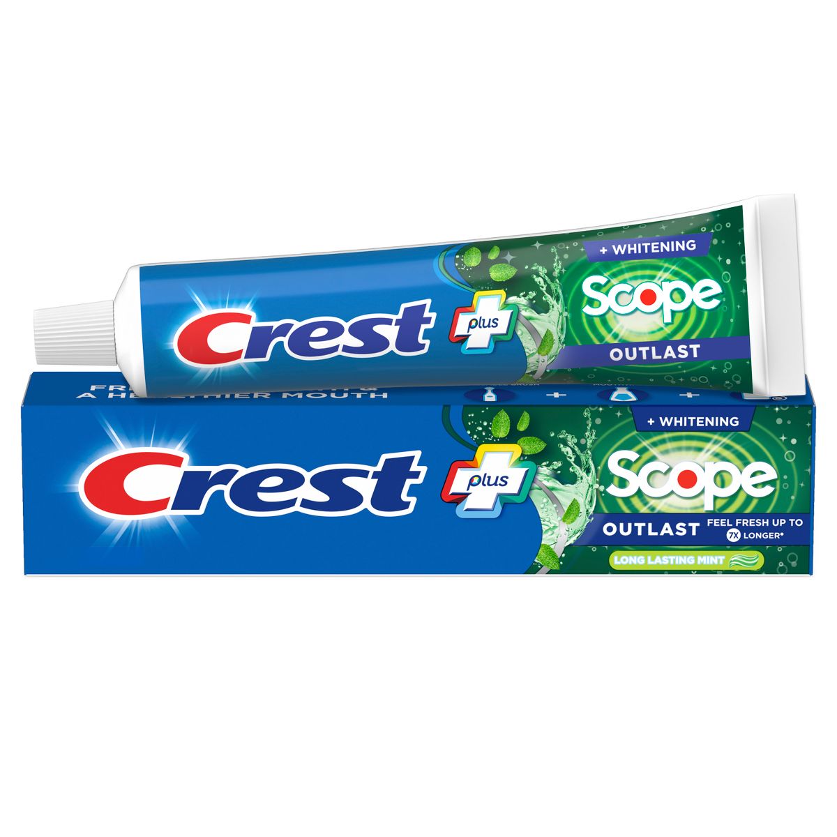 Crest + Scope Outlast Complete Whitening Fluoride Toothpaste - Mint - 5.4oz