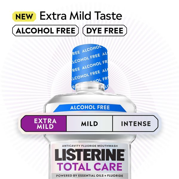 Listerine Total Care Alcohol-Free Anticavity Fluoride Extra Mild Mouthwash - Mint - 250ml