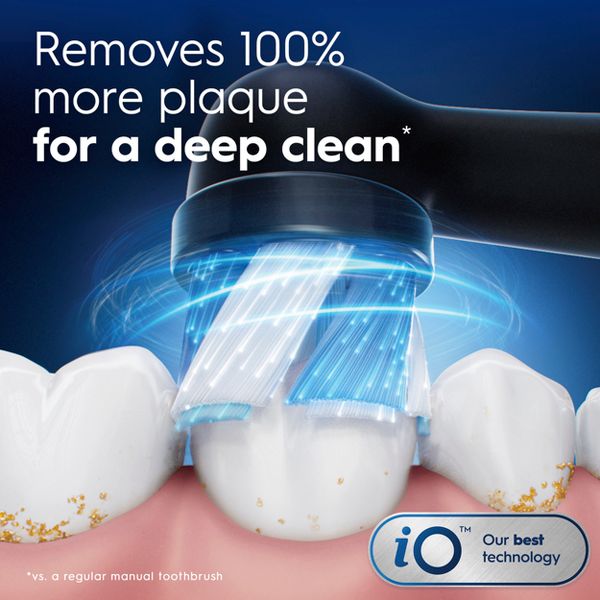 Oral-B iO Ultimate Clean Replacement Brush Heads - Black - 4ct