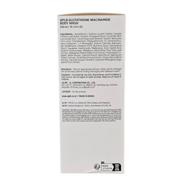 APLB Glutathione Niacinamide Body Wash (10.14 oz) - Reveal your skin's natural radiance with every wash