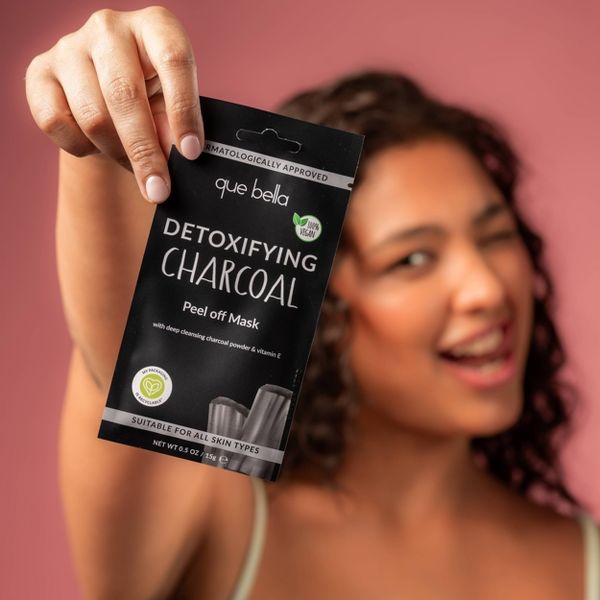 Que Bella Detoxifying Charcoal Peel off Mask - 0.5oz