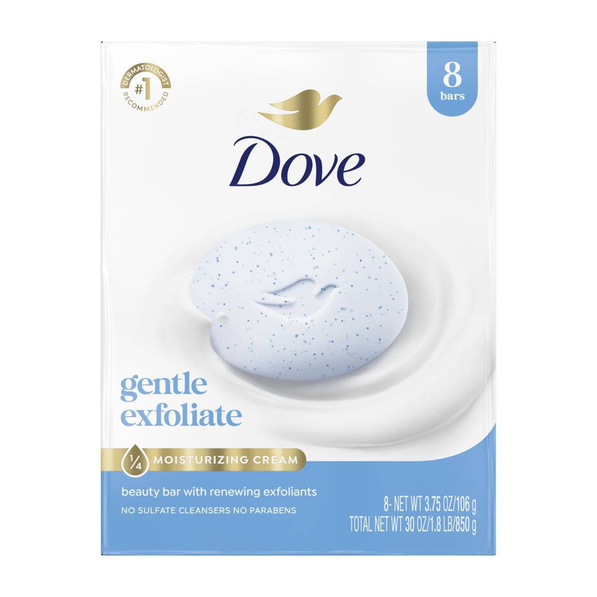 Dove Beauty Gentle Exfoliating Beauty Bar Soap - 4pk - 3.75oz each