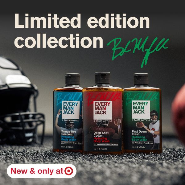 Every Man Jack Limited Edition Baker Mayfield Collection - Hydrating Body Wash - First Down Fresh - 13.5oz
