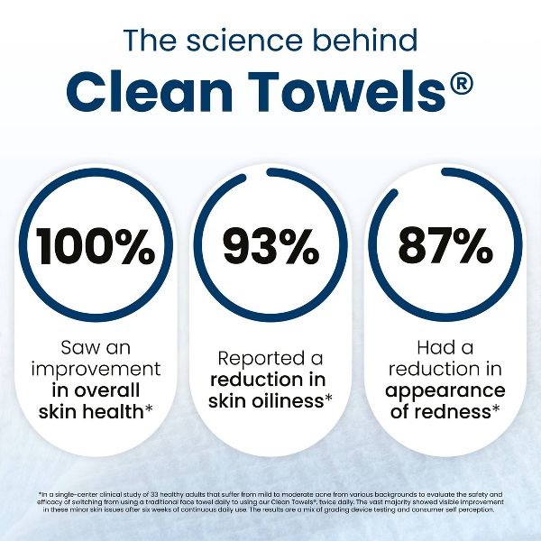 Clean Skin Club Travel Disposable Face Towel for Improved Skin - XL - 10ct