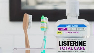 Listerine Antiseptic Intense Mouthwash for Bad Breath - Cool Mint - 500ml