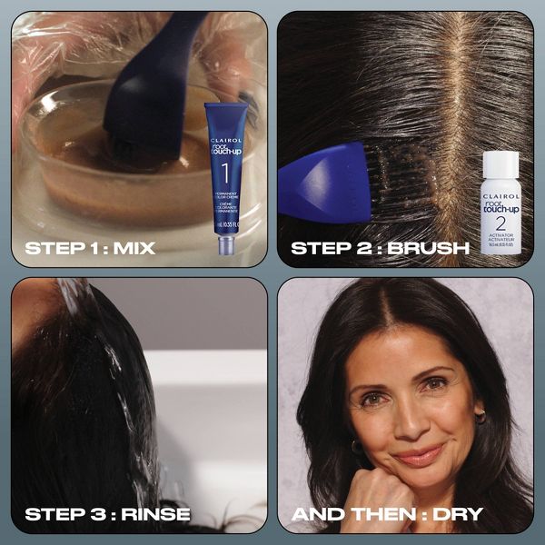 Clairol Root Touch-Up Permanent Hair Color - 4 Dark Brown Hair Dye Kit