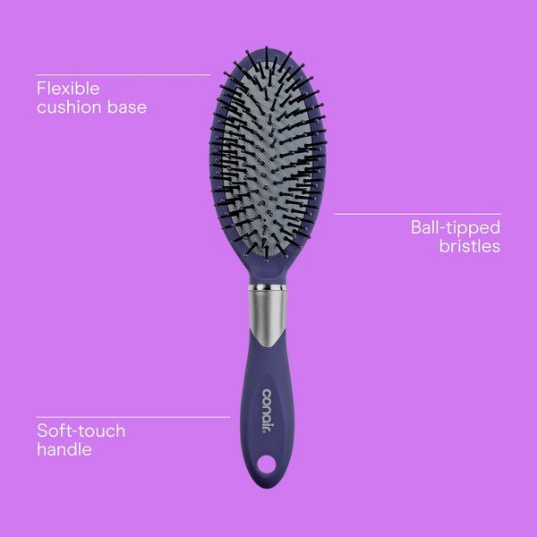Conair Totally Smooth Detangle Ball-tipped Bristle Cushion Hair Brush