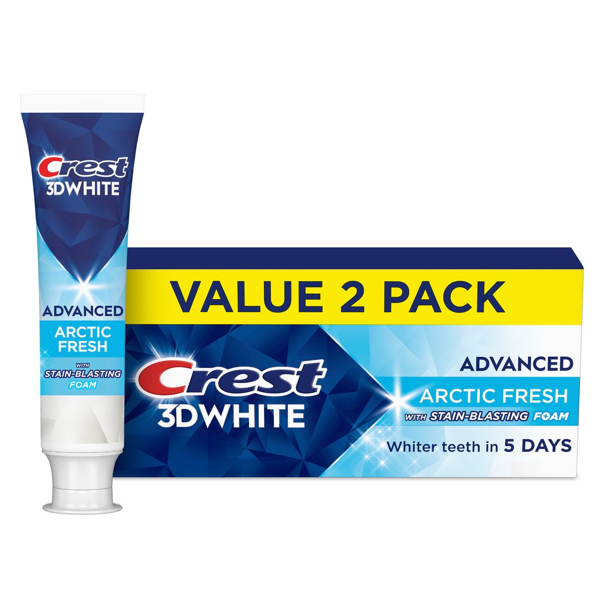 Crest 3D White Advanced Teeth Whitening Fluoride Toothpaste - Arctic Fresh - 3.3oz