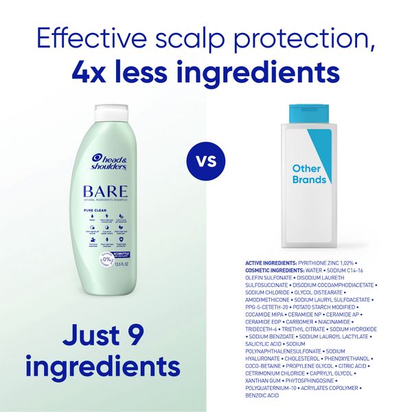 Head & Shoulders BARE Itchy Scalp Relief Anti-Dandruff Shampoo - 13.5 fl oz