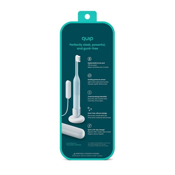 quip Ultra Lite Sonic Rechargeable Toothbrush with Brush Head - Air