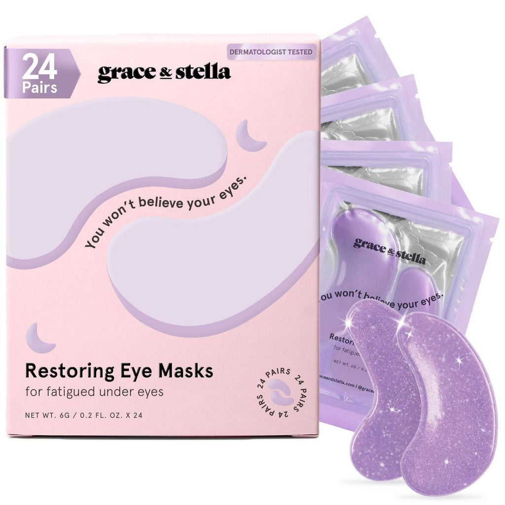 Grace & Stella Restoring Under Eye Masks - Purple - 24ct