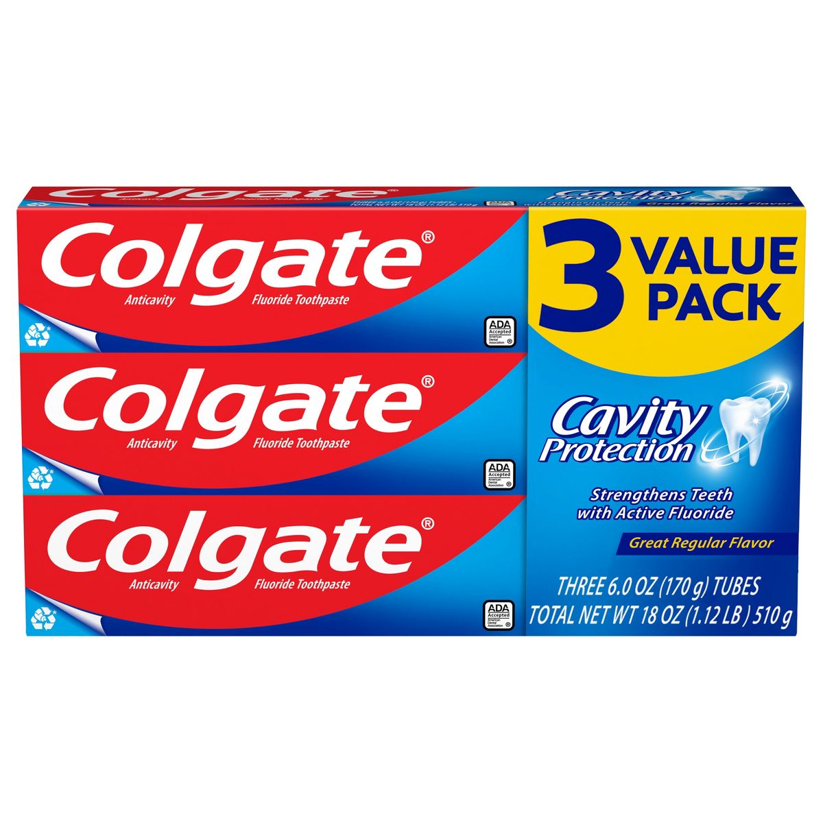 Colgate Cavity Protection Toothpaste with Fluoride - 6oz/3pk