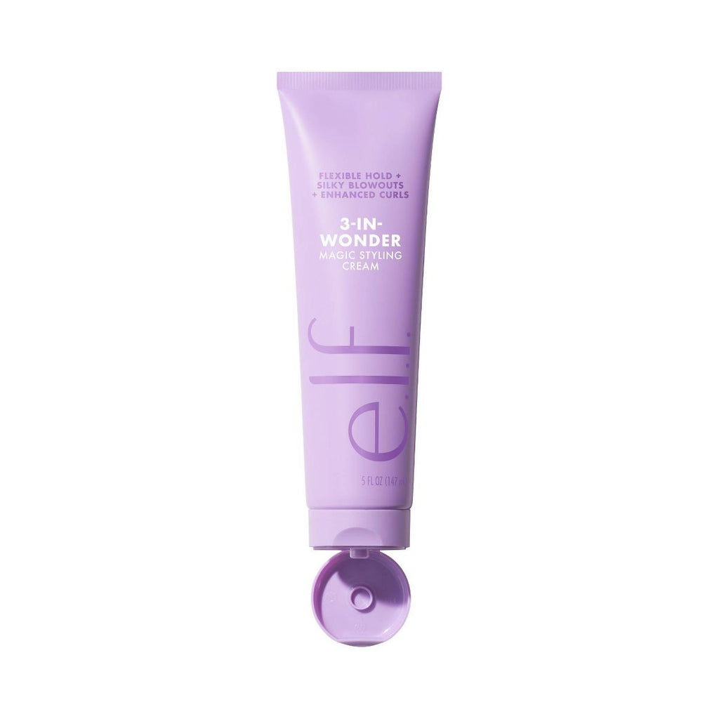 e.l.f. Hair 3-in-Wonder Magic Styling Cream - Flexible Hold + Silky Blowouts + Enhanced Curls - 5 fl oz