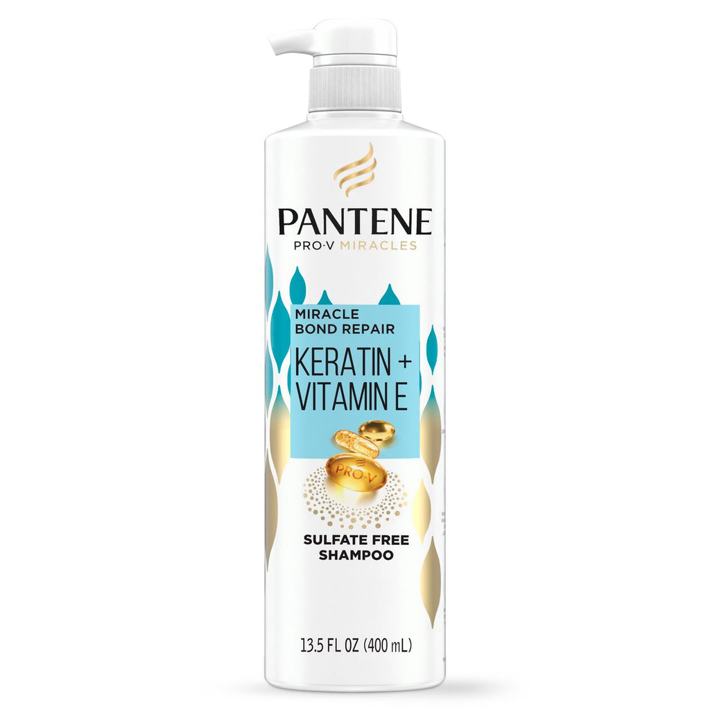 Pantene Pro-V Miracles Bond Repair Keratin + Vitamin E Shampoo, Sulfate Free - 10.9 fl oz