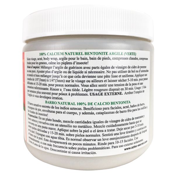 Aztec Secret Indian Healing Clay Deep Pore Cleansing Face & Body Mask, Calcium Bentonite Clay - 32oz