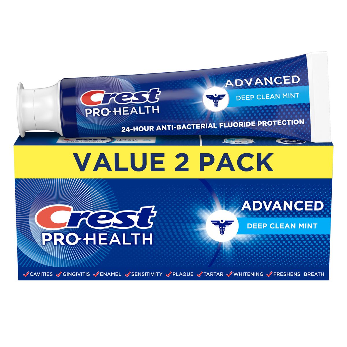 Crest Pro-Health Advanced Deep Clean Fluoride Toothpaste - Mint - 5.1oz/2ct