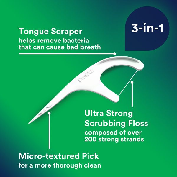 DenTek Advanced Clean Floss Picks for Tight Teeth - Mouthwash Mint - 150ct