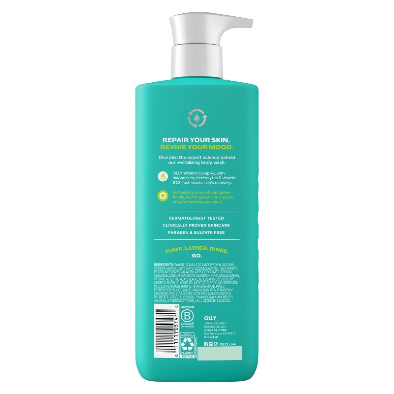 OLLY Revive Mood and Skin Vitamin-Infused Body Wash - Neroli Dew - 17 fl oz