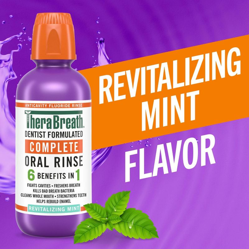 TheraBreath Complete Mouthwash - Revitalizing Mint - 16 fl oz