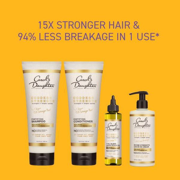 Carol's Daughter Goddess Strength Fortifying Sulfate Free Shampoo with Castor Oil for Breakage Prone Hair - 11 fl oz