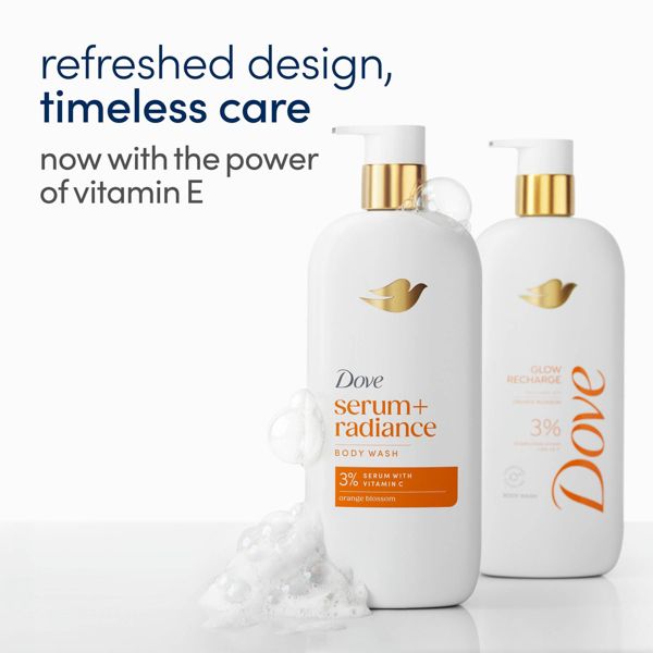 Dove Beauty Serum Body Wash for Women with 3% Brightening Serum + Vitamin C - Glow Recharge - 18.5 fl oz