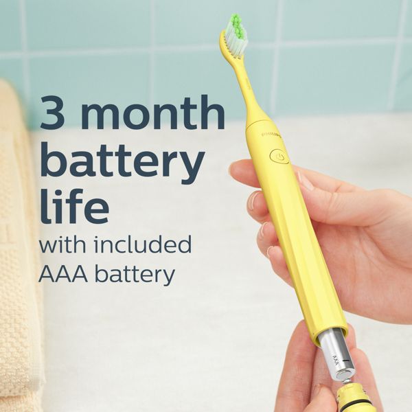 Philips One by Sonicare Battery Electric Toothbrush Model HY1100/01 with Travel Case and Brush Head - Coral