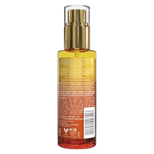 Dove Beauty UV Repair & Glow Gloss Defense Bi-Phase Serum + Oil - Damage Therapy - 3.9 fl oz