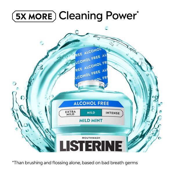 Listerine Alcohol-Free Mild Mouthwash - Cool Mint - 1L