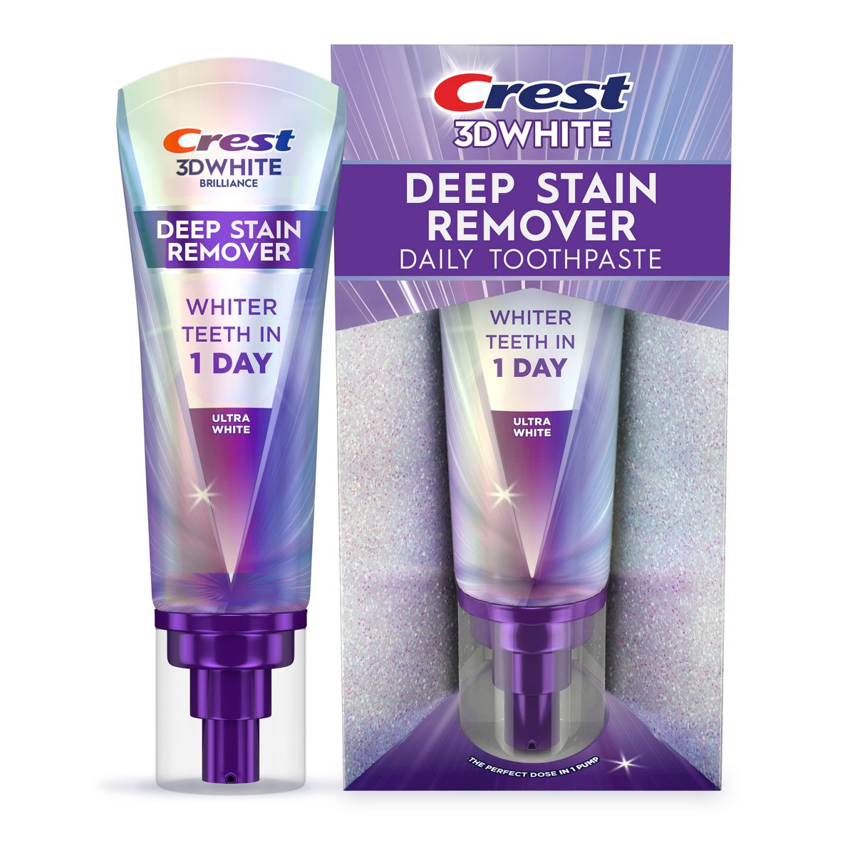 Crest 3D White Deep Stain Remover Daily Toothpaste - Ultra White - 2.1oz